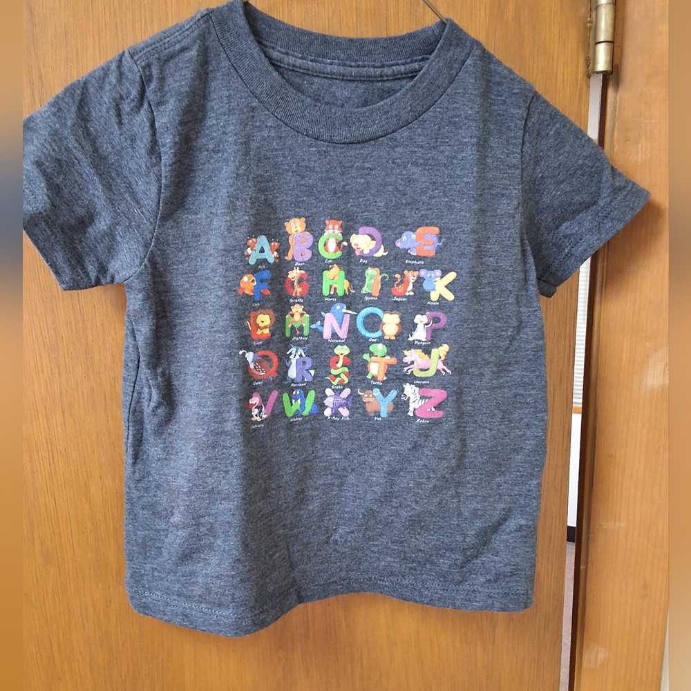 Gray Alphabet Kids T-Shirt